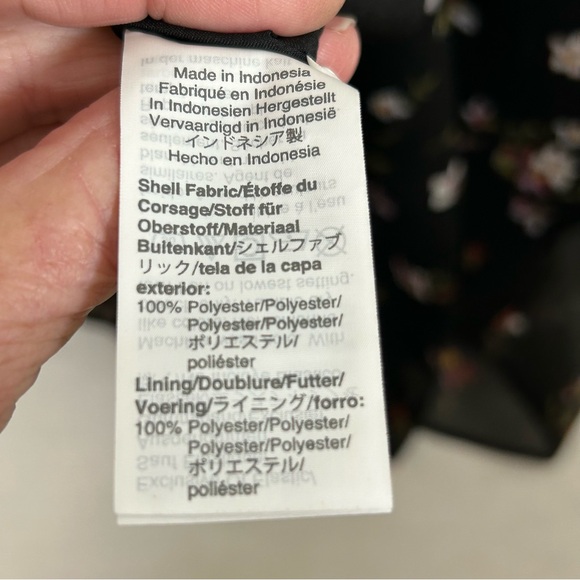 Madewell SP peasant faux wrap, v-neck, midi dress w/waist smocking and cuffs, - Picture 6 of 10